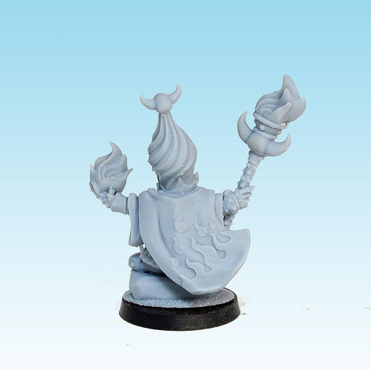 Dark Dwarf Wizard, Fantasy Skirmish Miniatures by MoM Miniatures, perfect for Fantasy Wargames and RPGs
