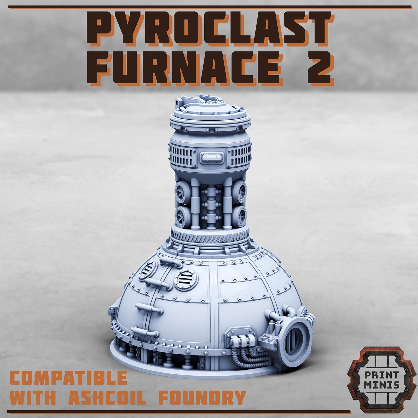 Pyroclast Furnace Expansion - Zone Selvik - Sci-Fi Space Industrial Terrain by Print Minis - Standard version
