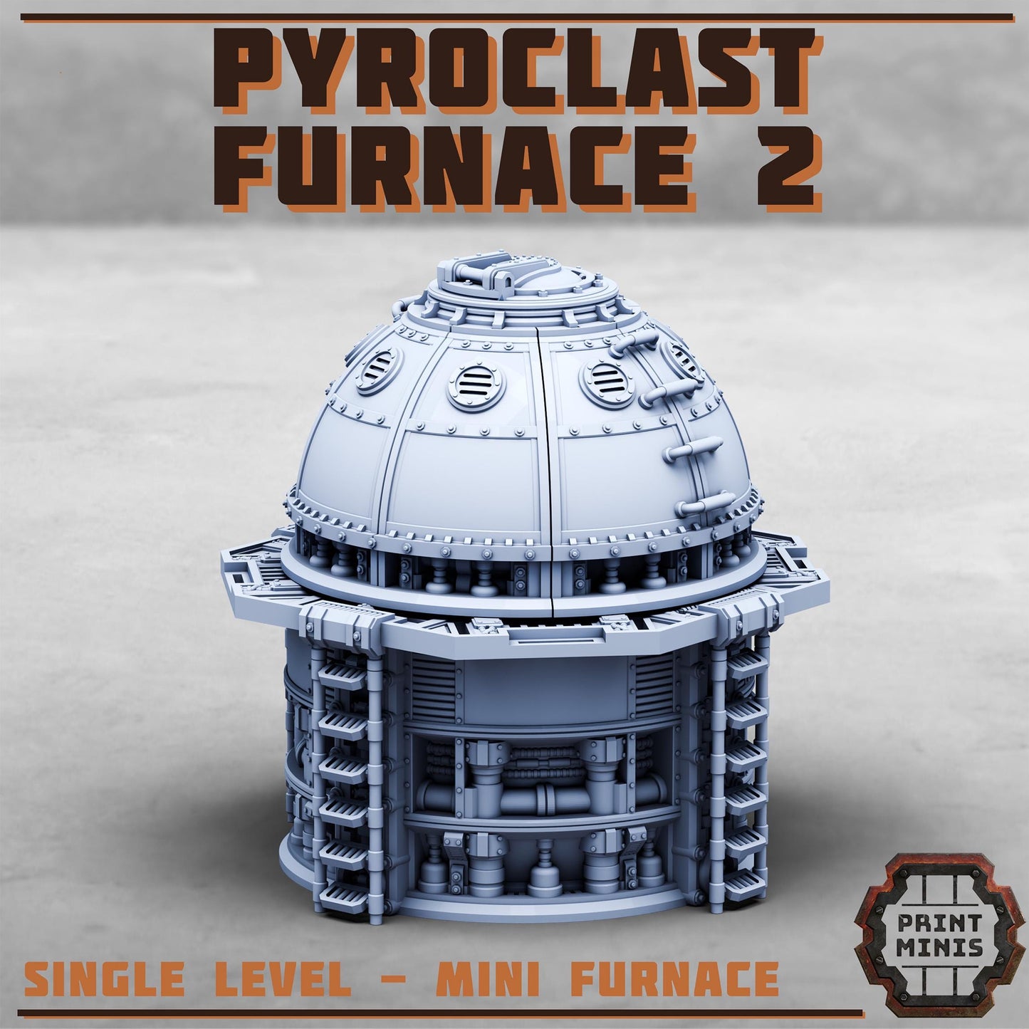 Pyroclast Furnace Expansion - Zone Selvik - Sci-Fi Space Industrial Terrain by Print Minis - Standard version
