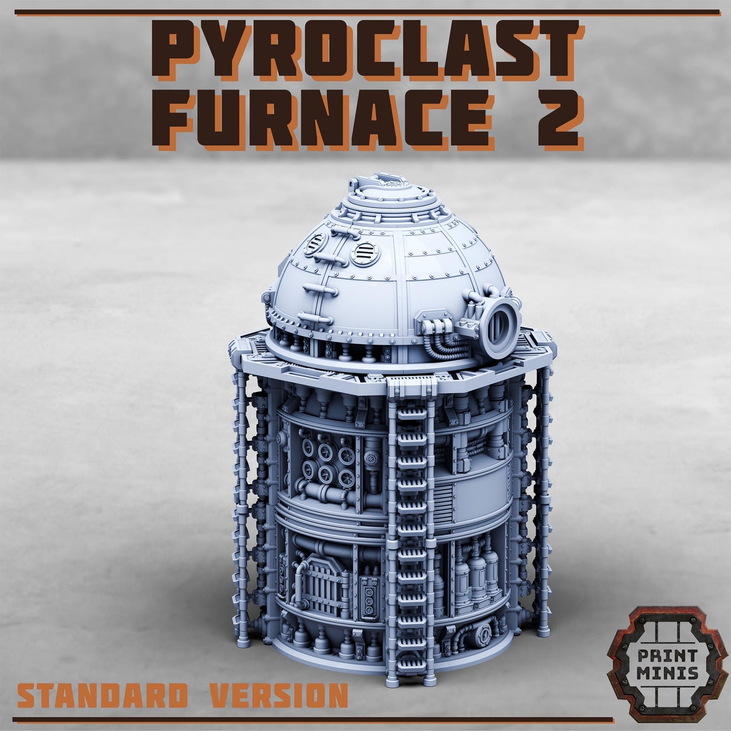 Pyroclast Furnace Expansion - Zone Selvik - Sci-Fi Space Industrial Terrain by Print Minis - Standard version
