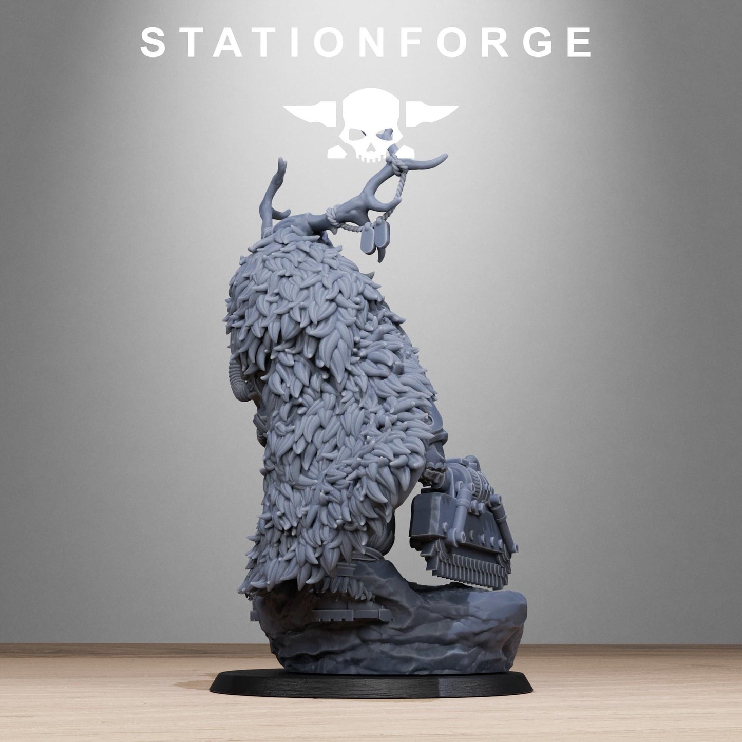 Techno Savage Druid, Chaos Worshipper Sci-Fi Wargames Miniatures by STATIONFORGE, Corrupted Imperial Guard
