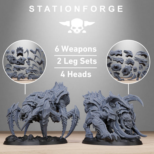 Xenarid Spider Beasts - Xenarid Alien Bugs - Sci-Fi Grimdark Bug aliens by STATIONFORGE