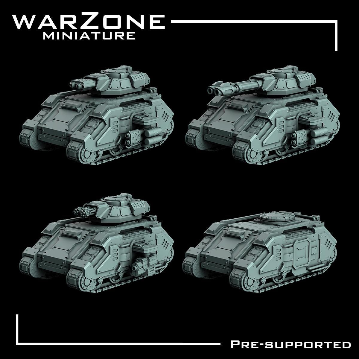 Tank Battleframe, High-Tech BattleTank Sculpted by WarZone Miniature, Scaled for Sci-Fi Miniature Wargames