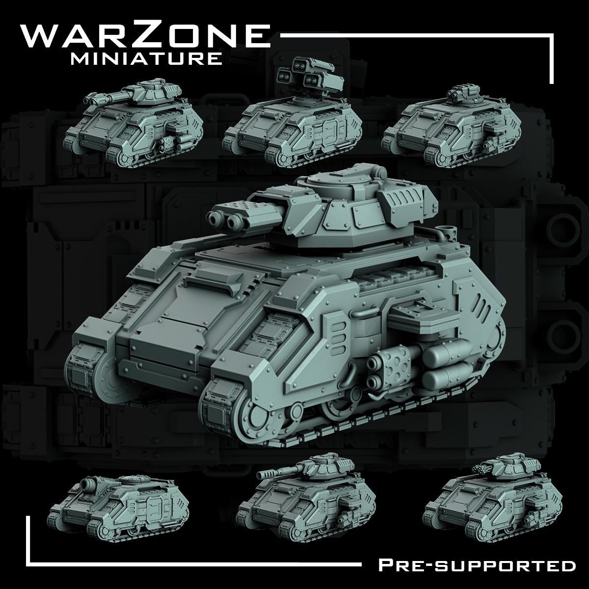 Tank Battleframe, High-Tech BattleTank Sculpted by WarZone Miniature, Scaled for Sci-Fi Miniature Wargames
