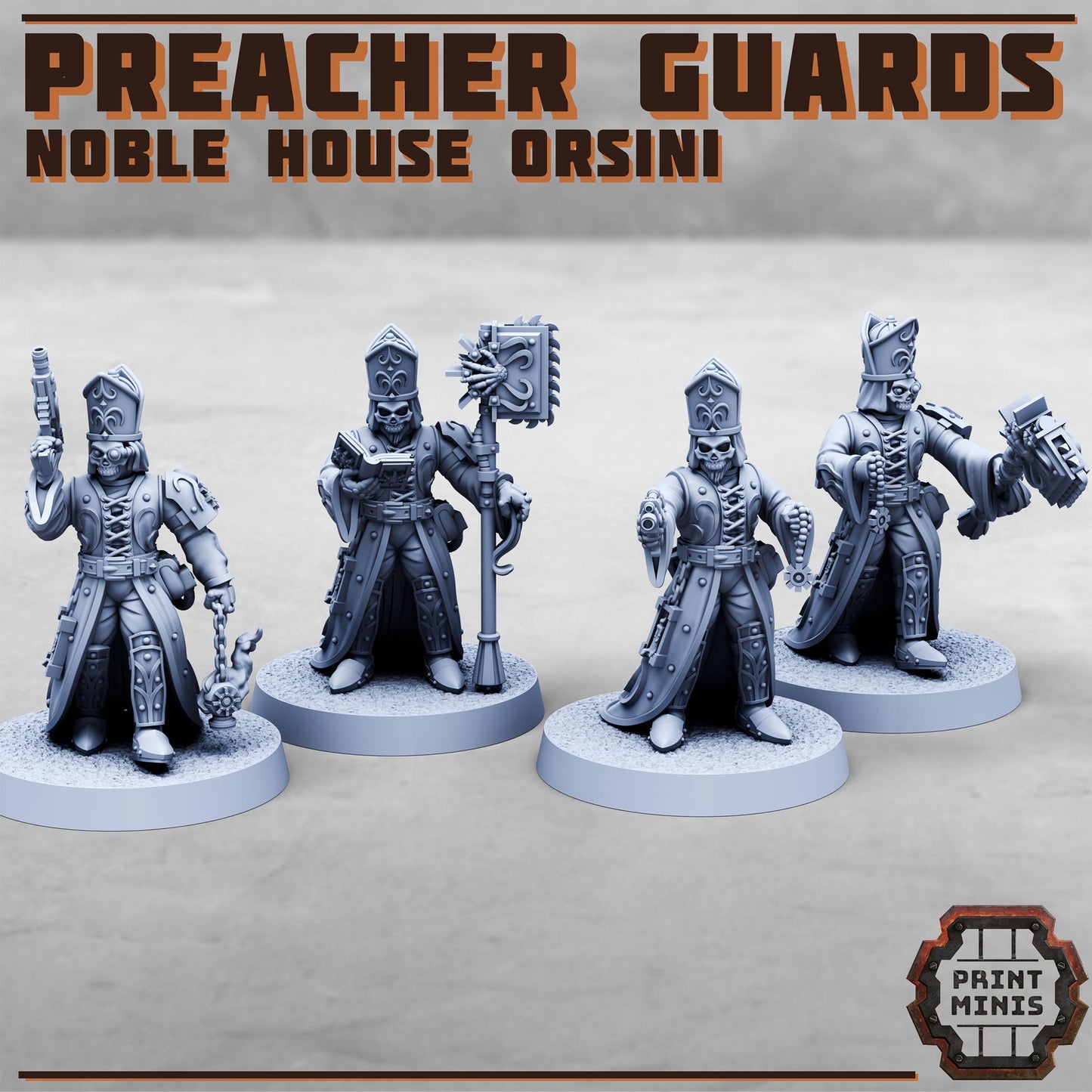 Preacher Guards - Noble House Osini- Sci-Fi Grimdark City Skirmish Warfare Purifier Mercenaries