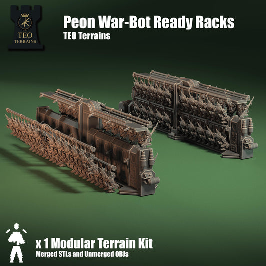 TEO Terrans - Peon War-Bot Ready Racks, multipart modular Sci-Fi terrain by ThatEvilOne, Sci-Fi Wargames Imperial Proxy
