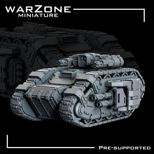 Landfortress Tank, High-Tech BattleTank Sculpted by WarZone Miniature, Scaled for Sci-Fi Miniature Wargames