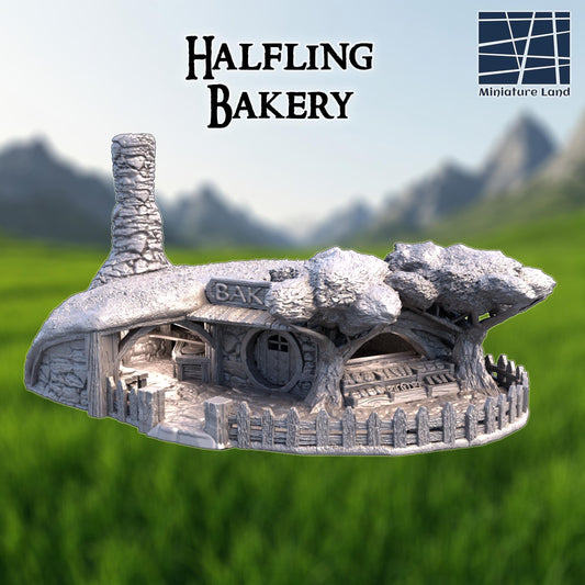 Halfling Bakery - Tabletop Terrain - 28 MM, Tabletop 3D Printed Terrain by MiniatureLand, Perfect for Wargaming and RPGs
