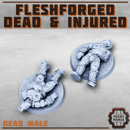 Fleshforged Dead + Injured Kit - Sci-Fi Grimdark City Skirmish Warfare Mercenaries