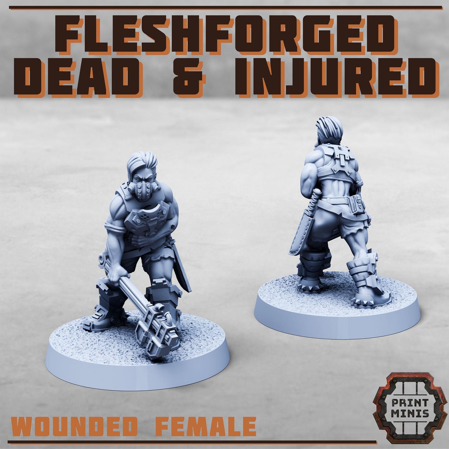 Fleshforged Dead + Injured Kit - Sci-Fi Grimdark City Skirmish Warfare Mercenaries