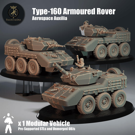 Type-160 Armoured Rover, Modular Sci-Fi Vehicle by ThatEvilOne, Sci-fi Wargames Proxy, Imperial Roman Auxilia Army Transport Light Tank