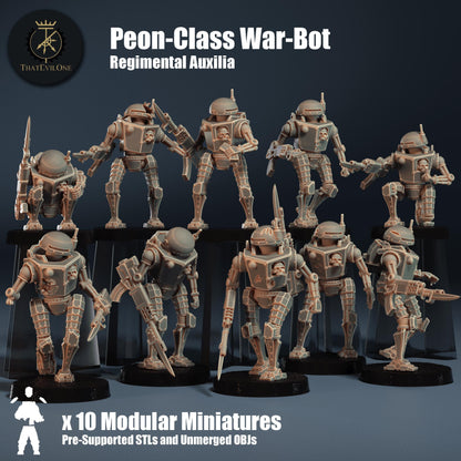 Peon-Class War-Bot, Imperial Guard, modular Sci-Fi warriors by ThatEvilOne