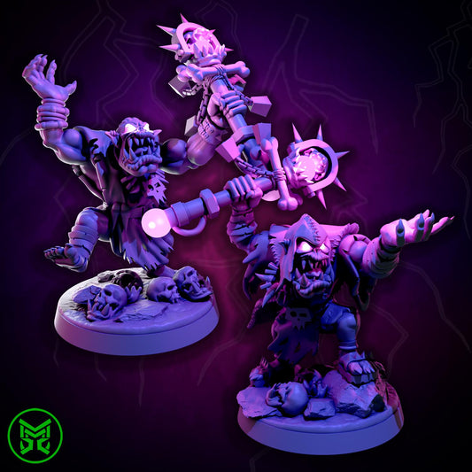 Weird Orcs, Space-Faring Orkish Menace Sculpted by Mekka Miniatures, Grimdark Compatible, Scaled for Sci-Fi Miniature Wargames