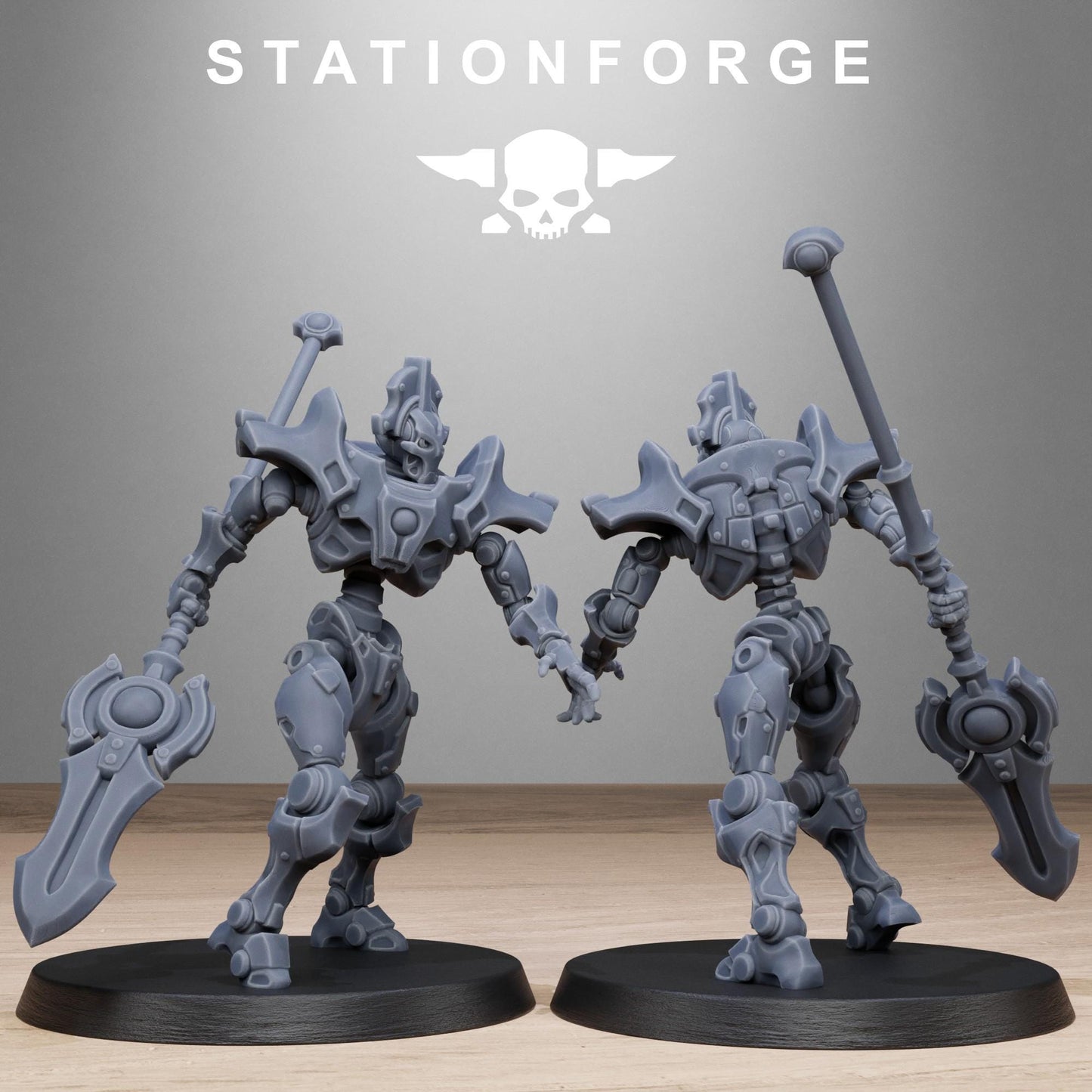 Astronet Blades, Modular Sci-Fi Undead Robot Warriors by STATIONFORGE, Grimdark Wargames Proxy