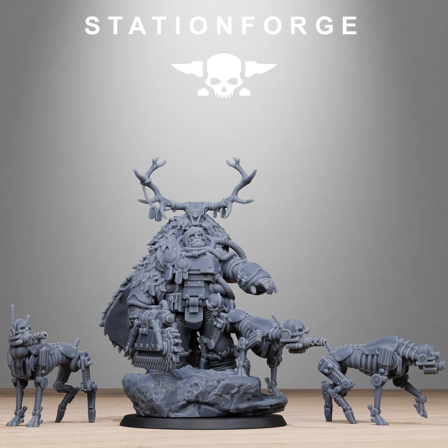 Techno Savage Druid, Chaos Worshipper Sci-Fi Wargames Miniatures by STATIONFORGE, Corrupted Imperial Guard