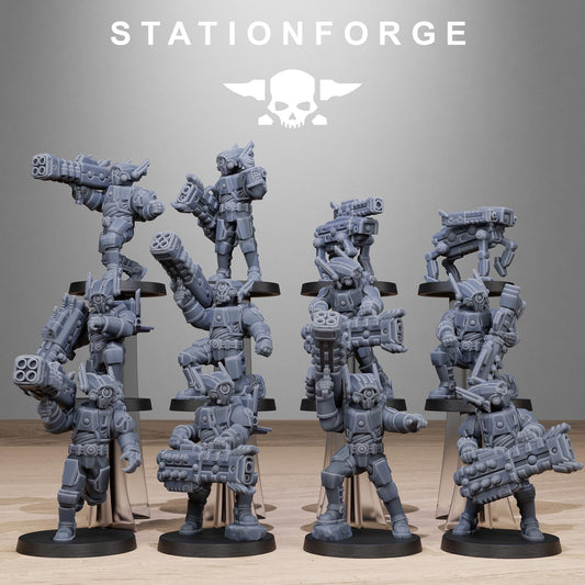Tarion Heavy Infantry, Communitarian Alien Infantry, Sci-Fi Wargames Miniatures by STATIONFORGE