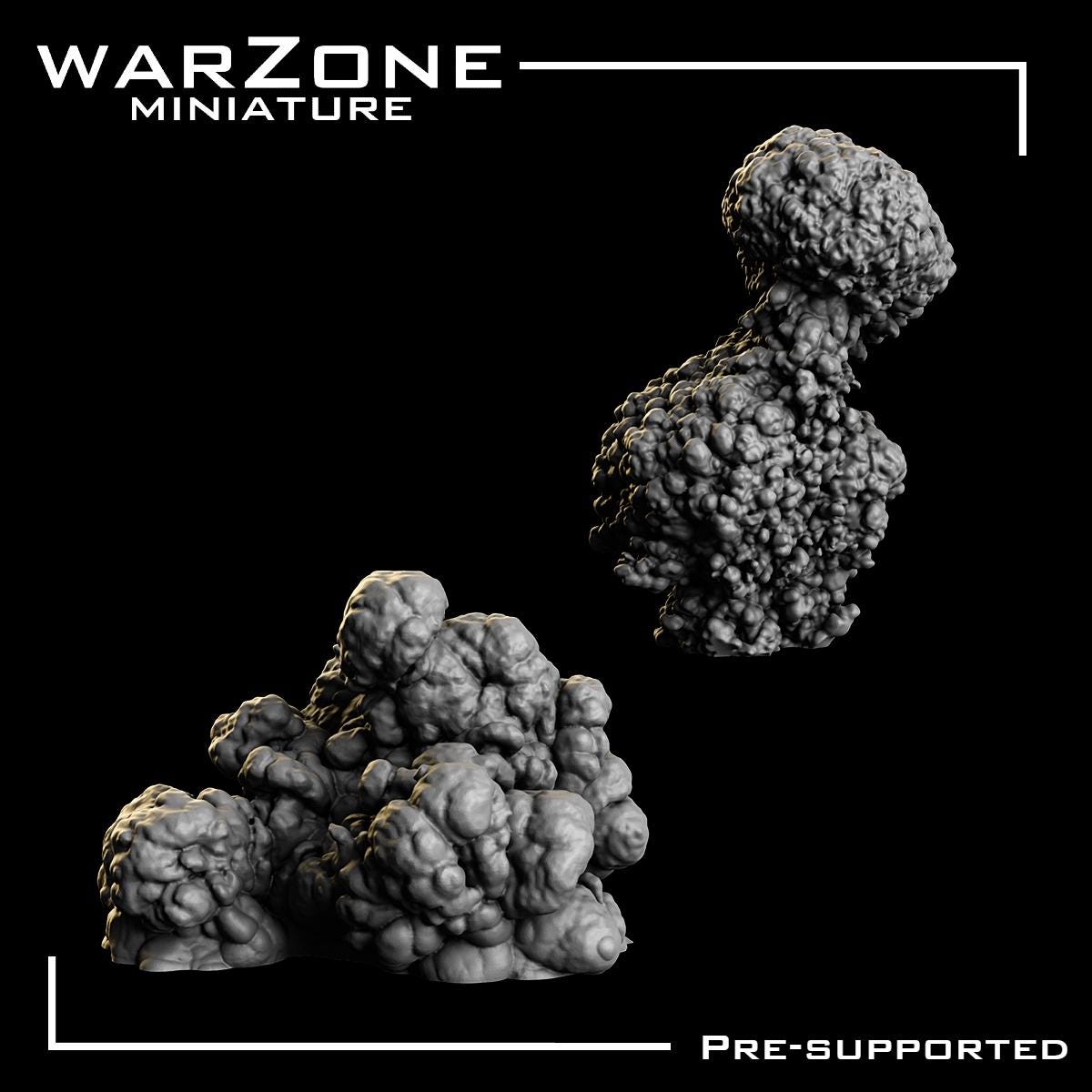 FX Pack Vol.1 - Explosions, Grimdark Conversion Parts and Basing Materials Sculpted by WarZone Miniature, Scaled for Miniature Wargames