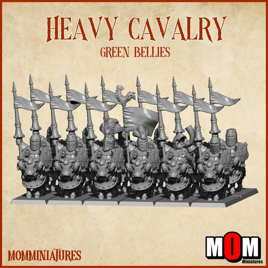 Halfling Heavy cavalry on rams, Green Bellies, Halfling Shire Defense Force by MoM Miniatures, perfect for Fantasy Wargames