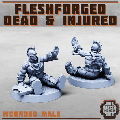 Fleshforged Dead + Injured Kit - Sci-Fi Grimdark City Skirmish Warfare Mercenaries