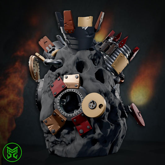 Rokky Drop Pods, Space-Faring Orkish Menace Sculpted by Mekka Miniatures, Grimdark Compatible, Scaled for Miniature Wargames