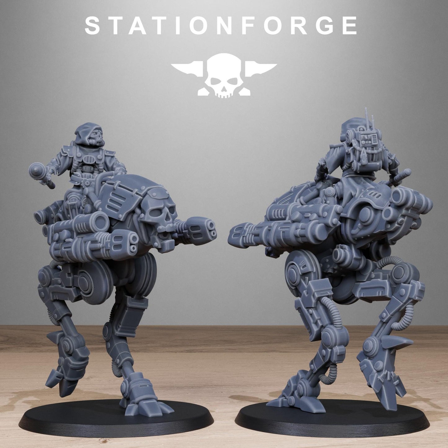 Scavenger Shadow Walkers, Space Techno-bots, modular Sci-Fi warriors by STATIONFORGE, Sci-Fi Wargames Cyber-themed Grimdark miniatures