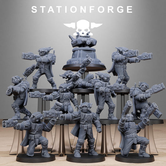 Tarion Pistoleers, Communitarian Alien Infantry, Sci-Fi Wargames Miniatures by STATIONFORGE