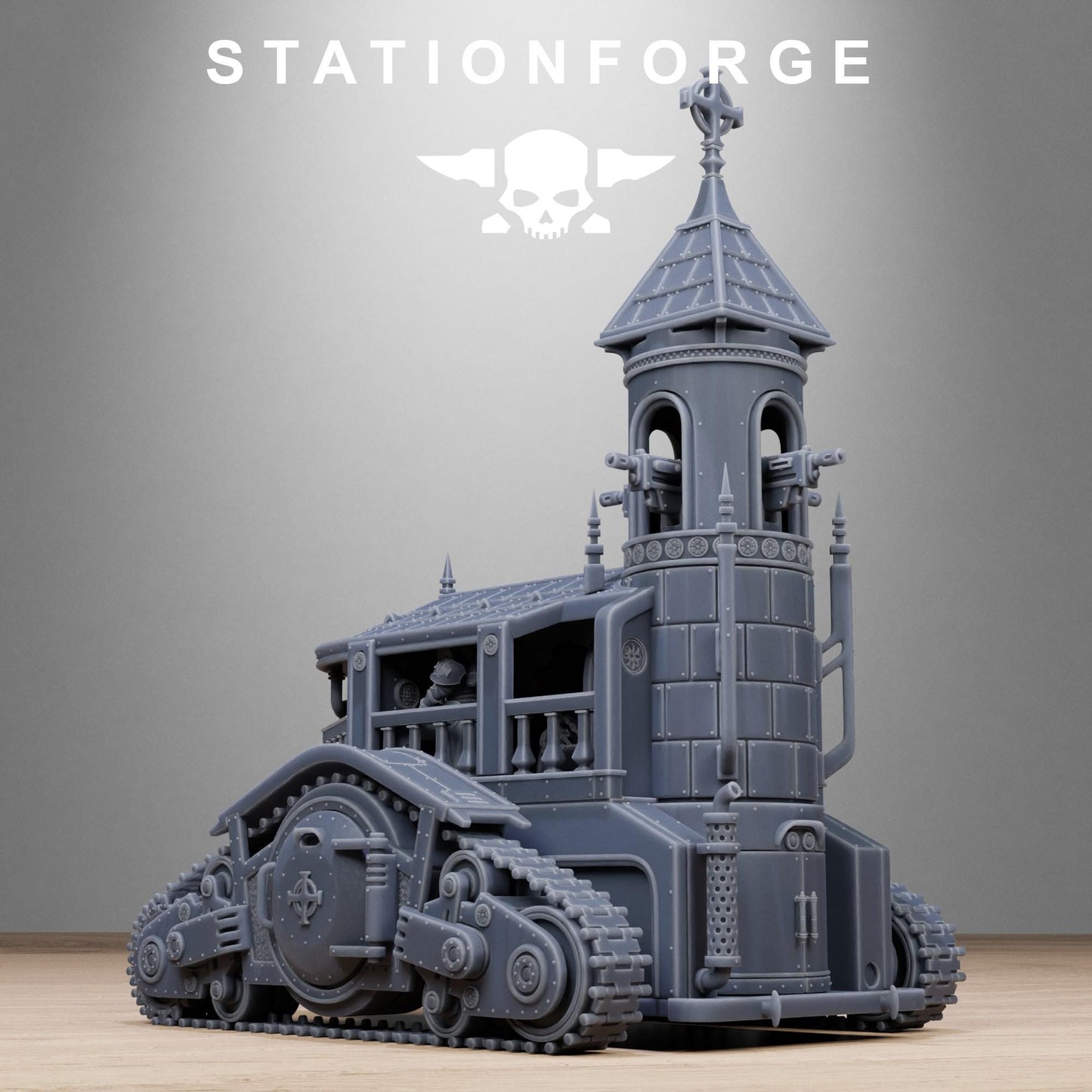 Vodalites Heavy Tank Modular Set Miniatures by STATIONFORGE, Imperial Inquisition Heavy Tank
