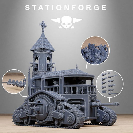 Vodalites Heavy Tank Modular Set Miniatures by STATIONFORGE, Imperial Inquisition Heavy Tank