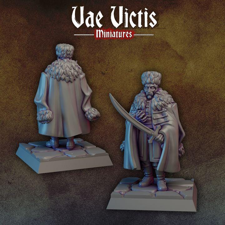 Fantasy Cossacks by Vae Victis Miniatures - Wargame Scale 3D Printed Miniature