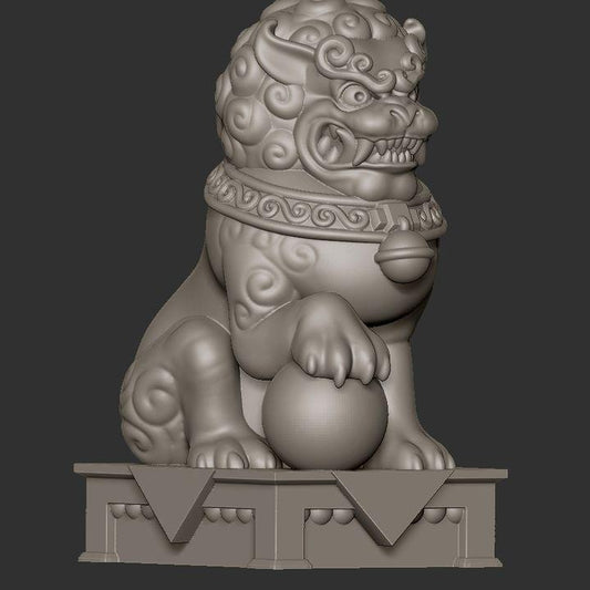 Jade Lion Statue by Punga Miniatures - Wargame Scale 3D Printed Miniature