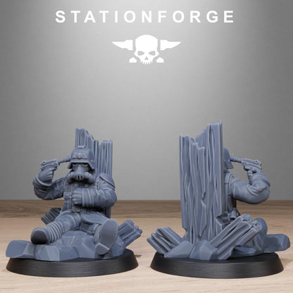 GrimGuard Objective Markers, Death Korps Proxy, Sci-Fi Wargames Miniatures by STATIONFORGE