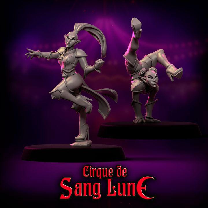 Cirque de Sang Lune by Punga Miniatures - Wargame Scale 3D Printed Miniature - Part 1