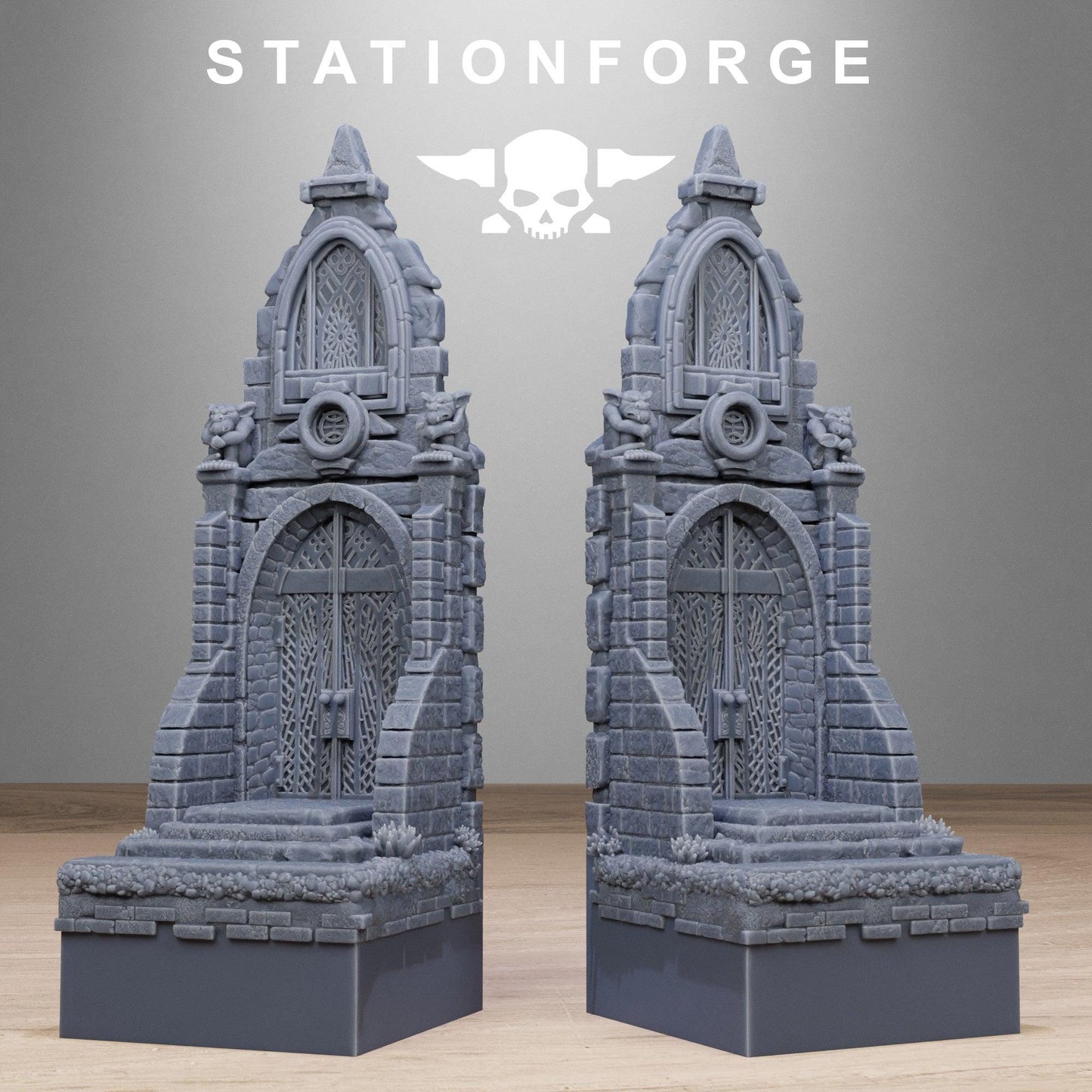 Church Diorama Stands, Sci-Fi Grimdark Terrain by STATIONFORGE