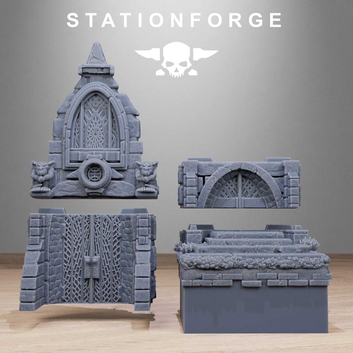 Church Diorama Stands, Sci-Fi Grimdark Terrain by STATIONFORGE