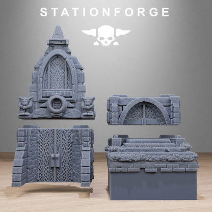 Church Diorama Stands, Sci-Fi Grimdark Terrain by STATIONFORGE