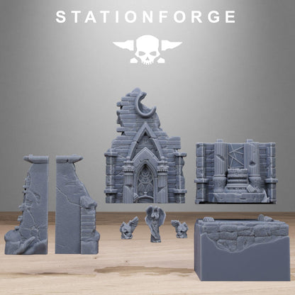 Church Diorama Stands, Sci-Fi Grimdark Terrain by STATIONFORGE