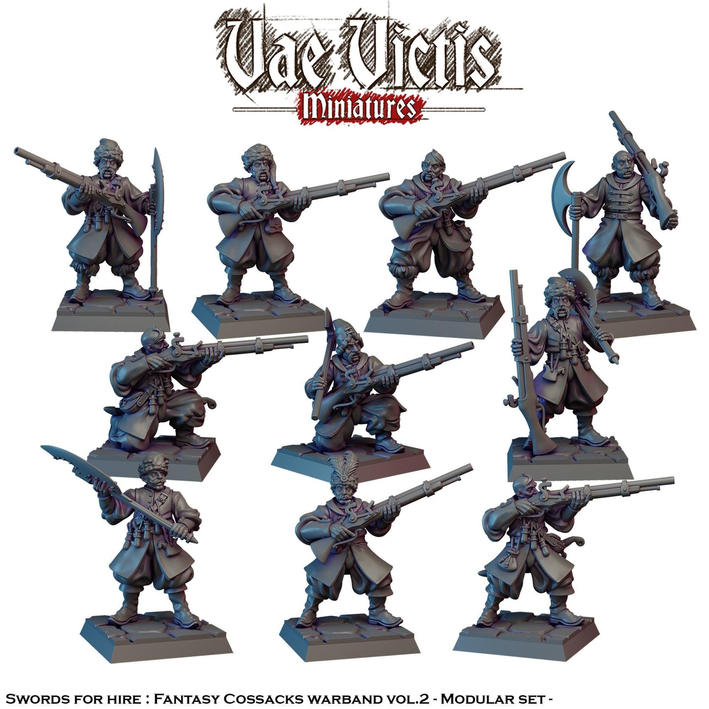 Fantasy Cossacks Vol.2, Fantasy Wargame Miniatures by Vae Victis, perfect for Fantasy Wargames and Tabletop RPGs