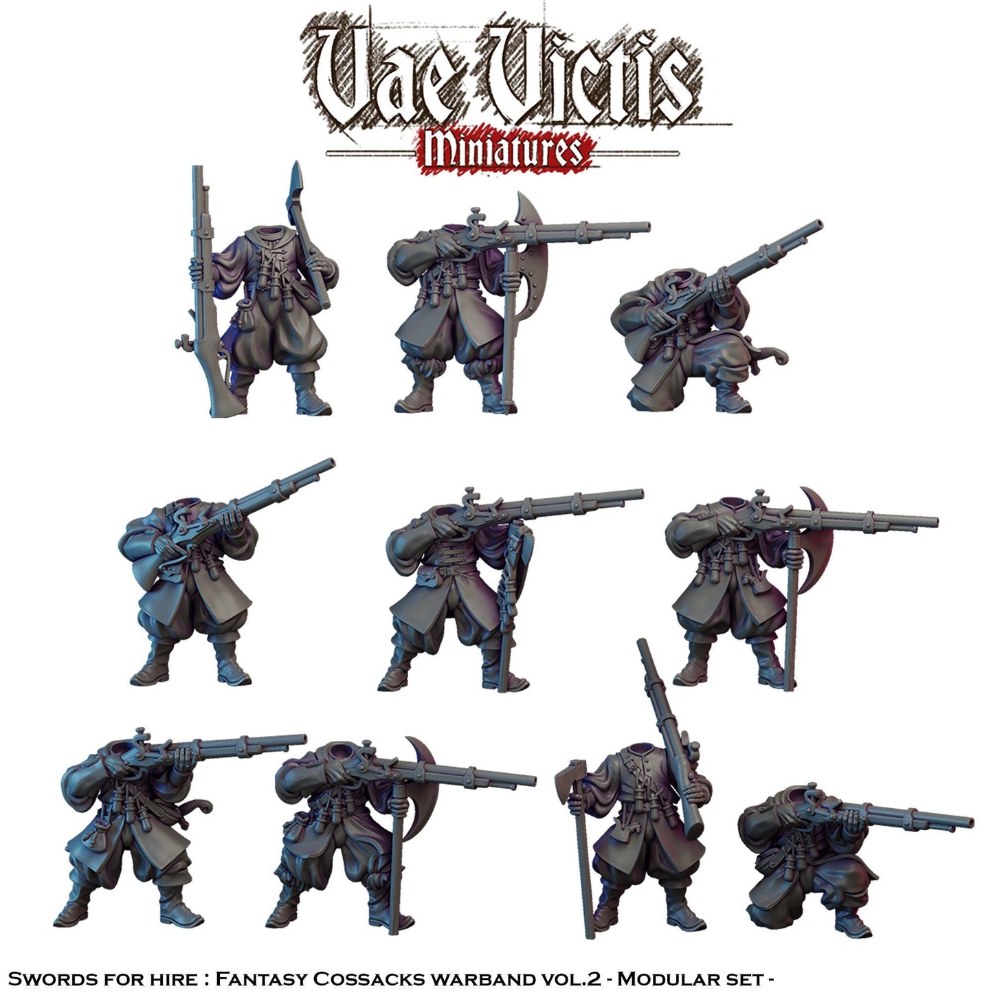 Fantasy Cossacks Vol.2, Fantasy Wargame Miniatures by Vae Victis, perfect for Fantasy Wargames and Tabletop RPGs