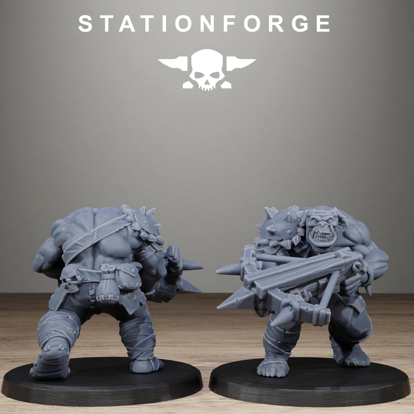 Orkaz Wild Squad, Space-Faring Orkish Menace Sculpted by STATIONFORGE for Wargames set in the Grimdark Future