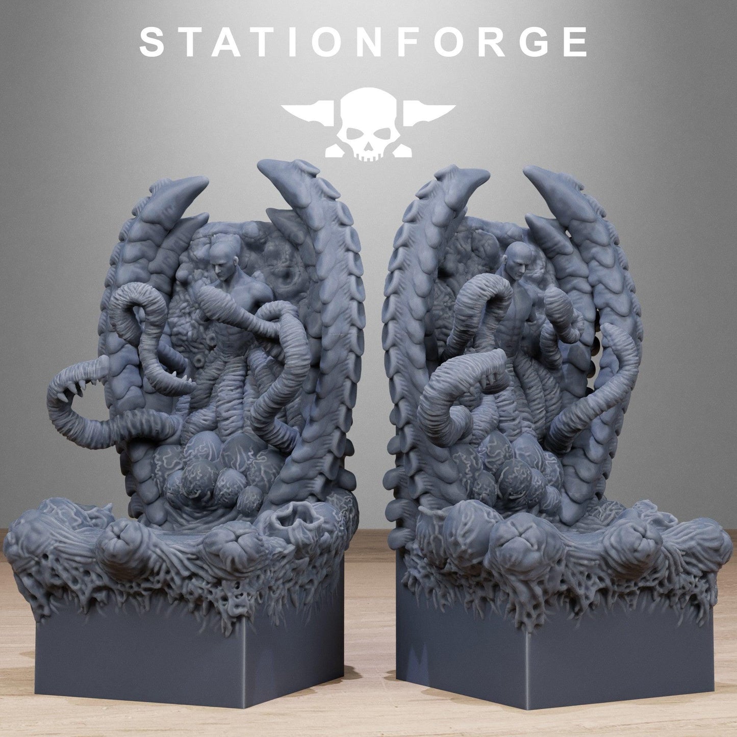 Xenarid Diorama Stands, Sci-Fi Bug Alien Miniatures by STATIONFORGE, Grimdark Wargames Proxy