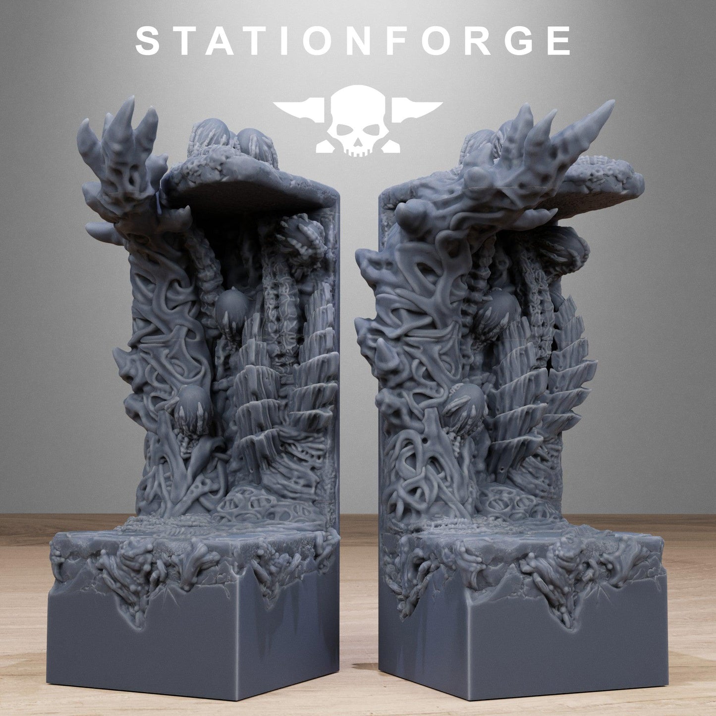Xenarid Diorama Stands, Sci-Fi Bug Alien Miniatures by STATIONFORGE, Grimdark Wargames Proxy