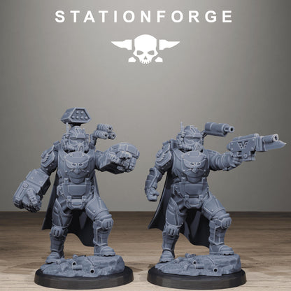 Vaskar Heavy Squad, Modular Sci-Fi Marine warriors by STATIONFORGE, Grimdark Wargames Proxy