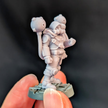 Stratos Guild + Aerlings x2, Sci-Fi Grimdark Civilians by Print Minis, Hive City Skirmish