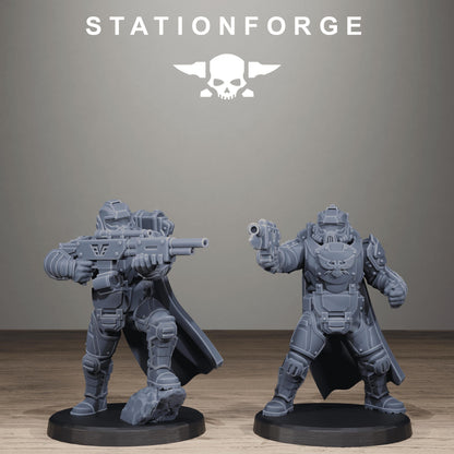Vaskar Heavy Squad, Modular Sci-Fi Marine warriors by STATIONFORGE, Grimdark Wargames Proxy