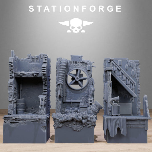 Wasteland Diorama Stands, Sci-Fi Grimdark Terrain by STATIONFORGE