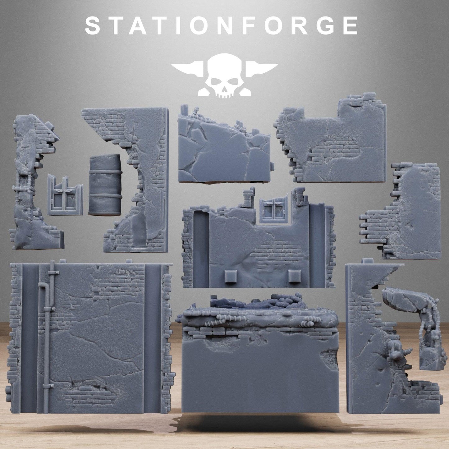 Wasteland Diorama Stands, Sci-Fi Grimdark Terrain by STATIONFORGE