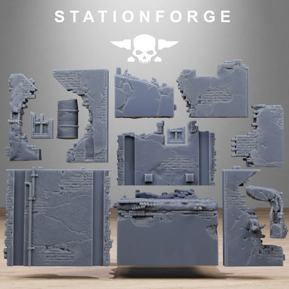 Wasteland Diorama Stands, Sci-Fi Grimdark Terrain by STATIONFORGE