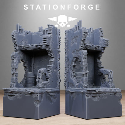 Wasteland Diorama Stands, Sci-Fi Grimdark Terrain by STATIONFORGE