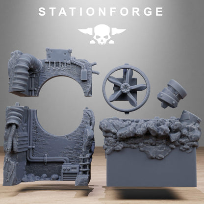 Wasteland Diorama Stands, Sci-Fi Grimdark Terrain by STATIONFORGE