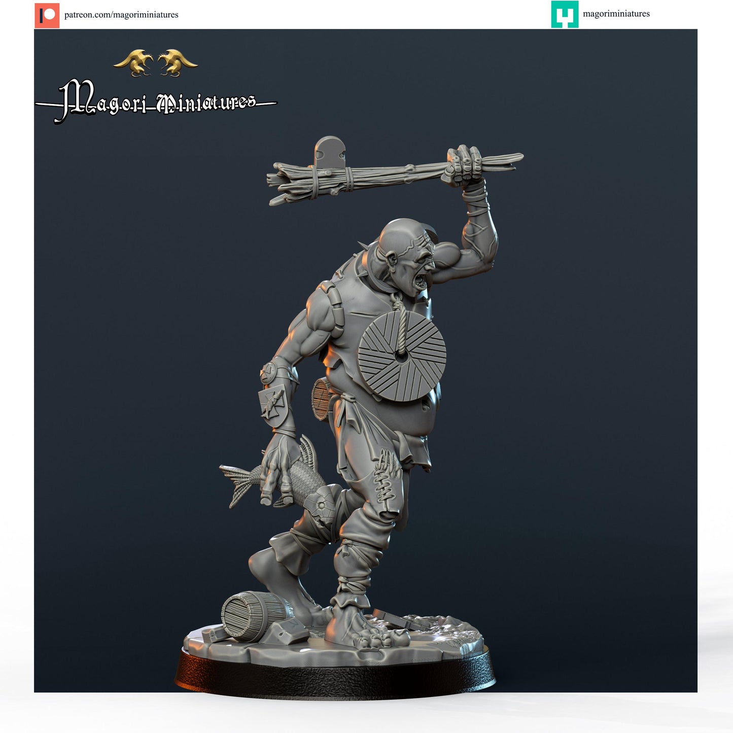 Grimdark Giant, Modular Sci-Fi Miniatures by Magori, Grimdark Wargames Proxy